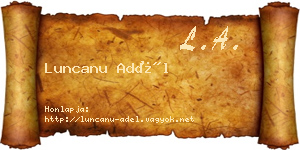 Luncanu Adél névjegykártya